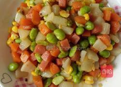 五彩肉肠丁的做法图解4