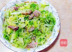  #卷心菜#卷心菜炒前腿肉的做法图解5