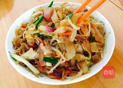 肉丝蔬菜炒粿条的做法图解9