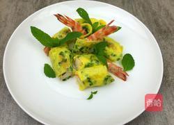 韭菜鸡蛋煎大虾的做法图解8