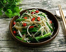 绿豆芽炒韭菜[图]