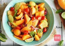 哈密瓜果蔬沙拉的做法图解5