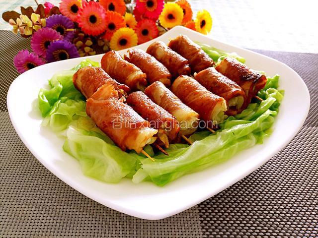 香煎培根卷卷心菜