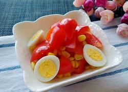 彩椒玉米鸡蛋沙拉