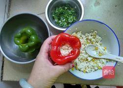 彩椒灌豆腐玉米粒的做法图解4