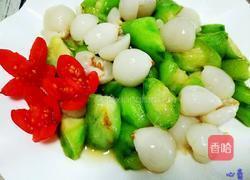 鲜荔枝炒丝瓜的做法图解5