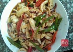 双椒炒墨鱼的做法图解7