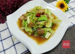 手撕卷心菜炒五花肉的做法图解8