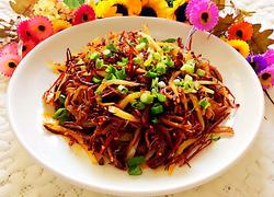 香辣干炸肉丝