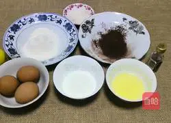 Cocoa chiffon cake 6-inch recipe illustration 1