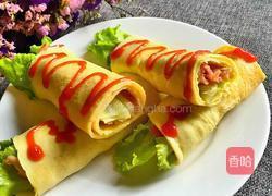 培根生菜鸡蛋卷的做法图解12