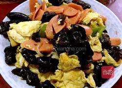 鸡蛋火腿炒木耳的做法图解6