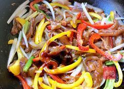 彩椒炒牛蹄筋的做法图解8