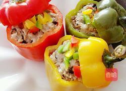 彩椒酿肉的做法图解10