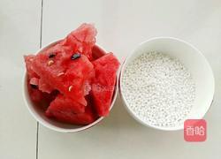 西瓜冰爽西米露的做法图解1