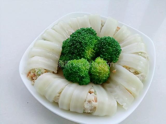 摆好西兰花