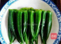 炝拌秋葵的做法图解2