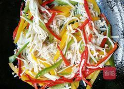 彩椒拌金针菇的做法图解5