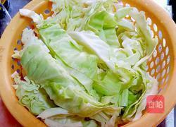 虾米炒卷心菜的做法图解2