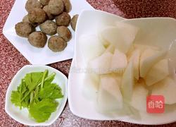 牛肉丸白萝卜汤的做法图解2