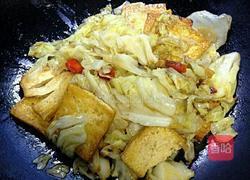 香辣卷心菜烧豆腐的做法图解4