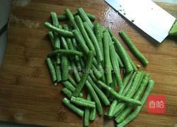 绿茄子炒豆角的做法图解3