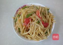 青椒番茄土豆丝的做法图解5