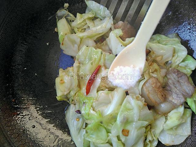再加两勺食盐调味。