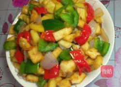 彩椒炒馍块的做法图解10