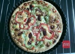 彩椒香肠披萨的做法图解9