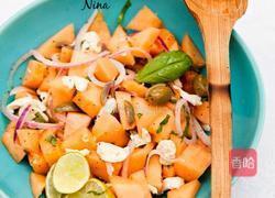 哈密瓜色拉的做法图解4