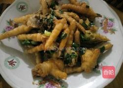 葱花炒凤爪的做法图解5