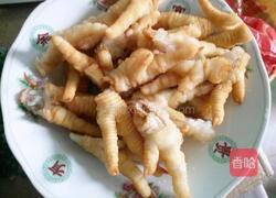 葱花炒凤爪的做法图解3