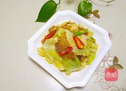 卷心菜炒腊肉的做法图解5