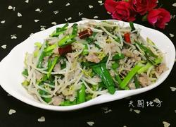 绿豆芽炒肉沫