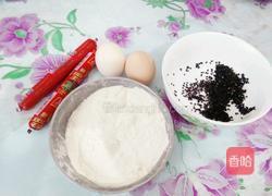 鸡蛋饼卷火腿肠的做法图解1