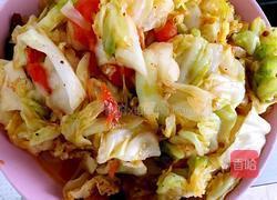 西红柿炒包菜的做法图解6