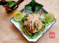 白萝卜丝版老虎菜的做法图解5