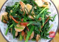 韭菜炒虾的做法图解5