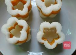 花样白萝卜酿虾球的做法图解11