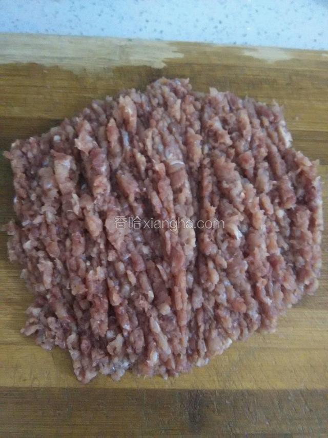 将肉制成沫