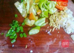 双椒炒猪血的做法图解2