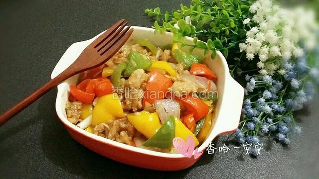 彩椒炒肉片