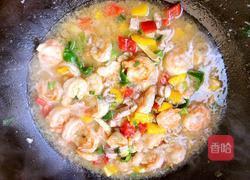 彩椒炒虾仁油菜的做法图解11