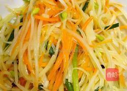 五彩豆芽菜土豆丝的做法图解9