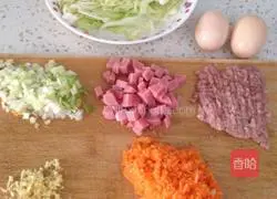 Illustration of how to make cabbage fried rice 1