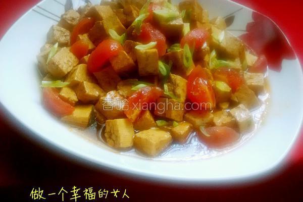 圣女果炒豆腐