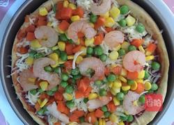 培根大虾厚底披萨的做法图解6