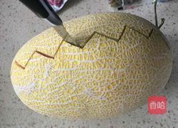 哈密瓜酸奶盏的做法图解2