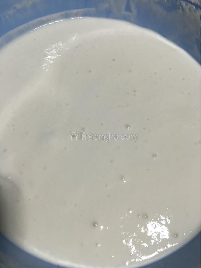 发酵完成后，加上白砂糖和安琪的辅料包搅拌均匀。